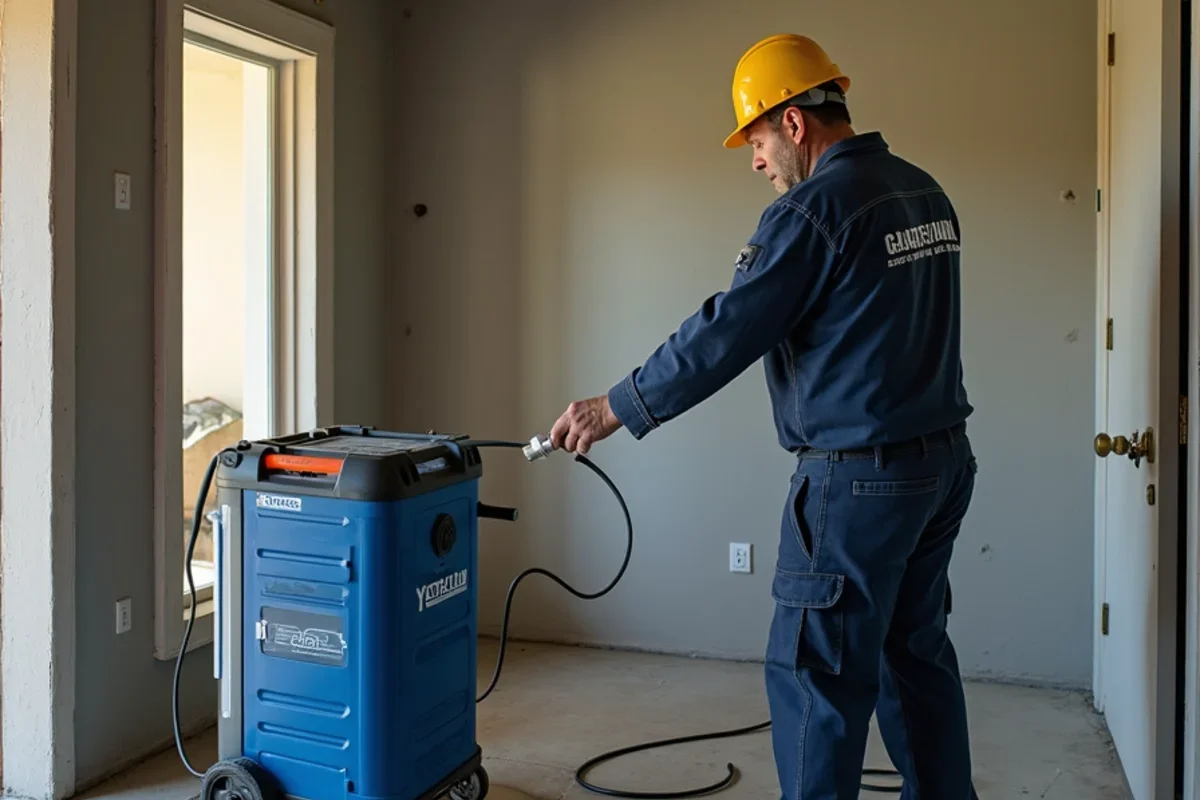 Commercial hydroxyl generator eliminating persistent smoke odor in home