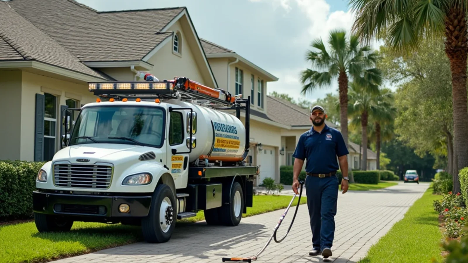 Emergency water damage restoration and structural drying technician working in a Casselberry FL home